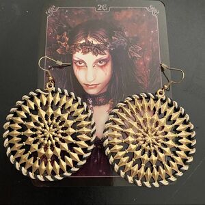 Gold Circle Fashion Earrings